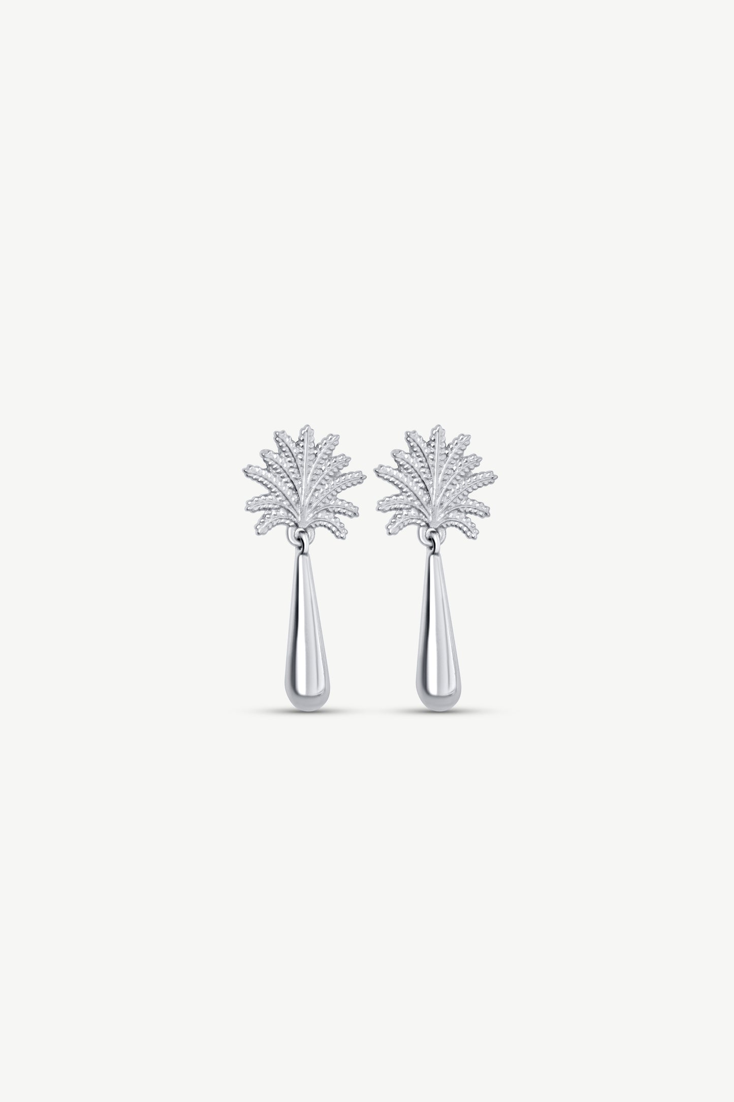 Palm Tree Earrings - Silver