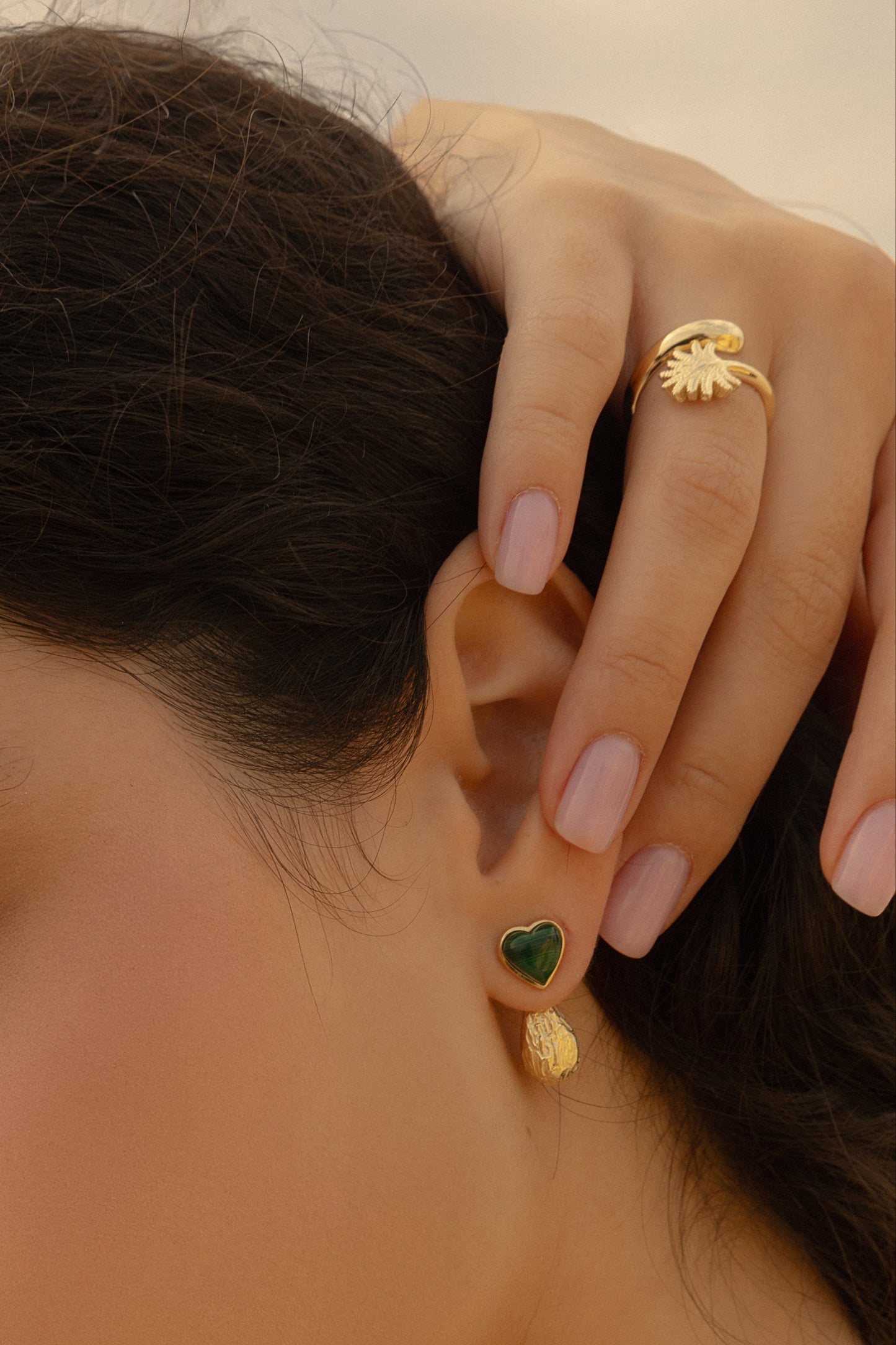 Palm Tree Swirl Ring