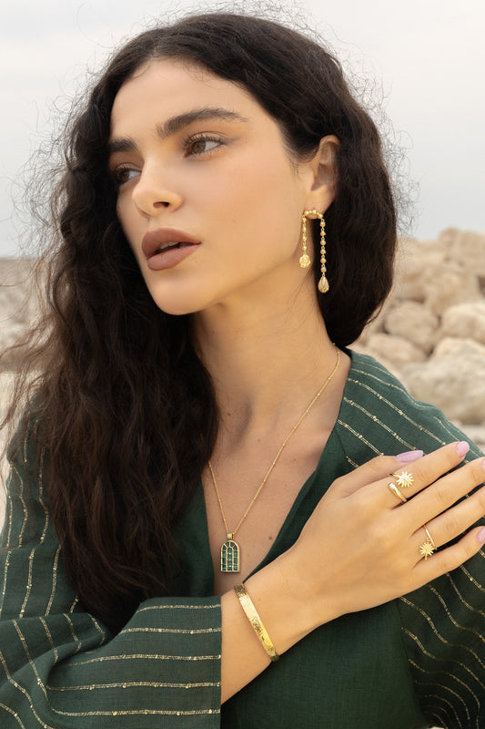 Arch Dates Texture Earrings