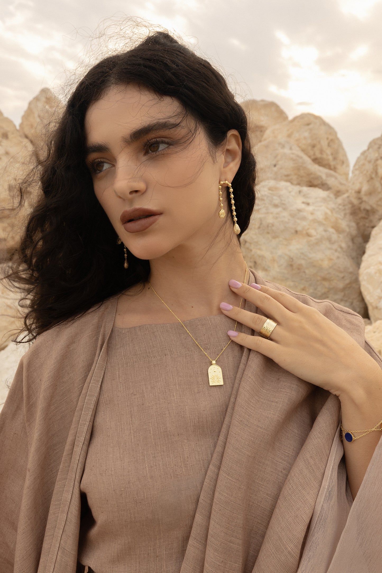 Dates Texture Ring - Gold