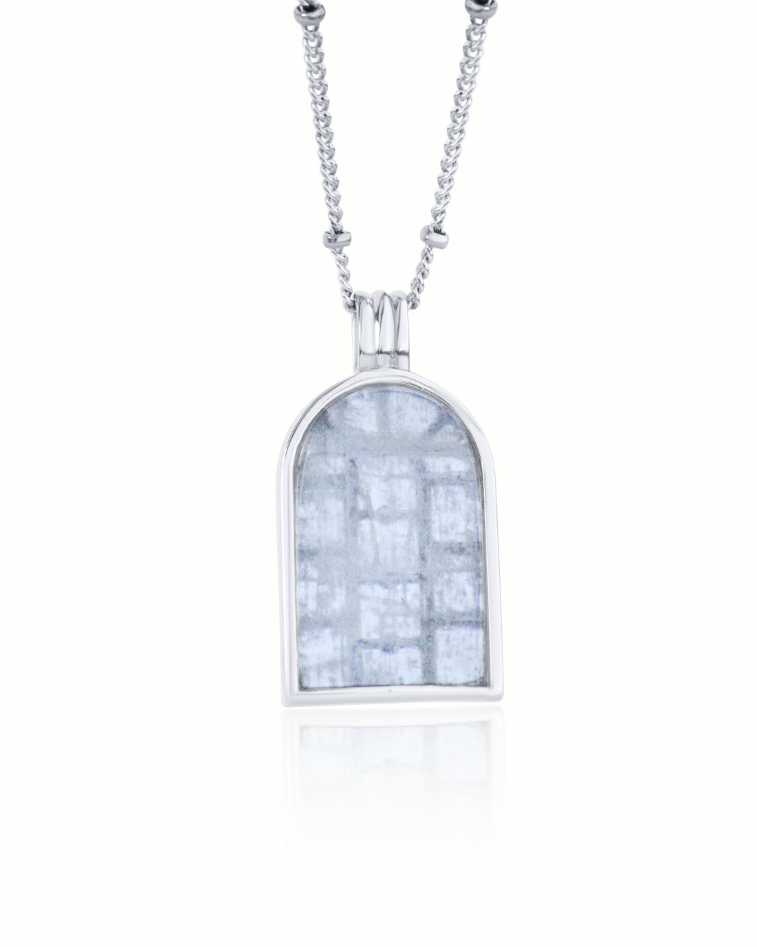 Arch Door Necklace with Rainbow Moonstone