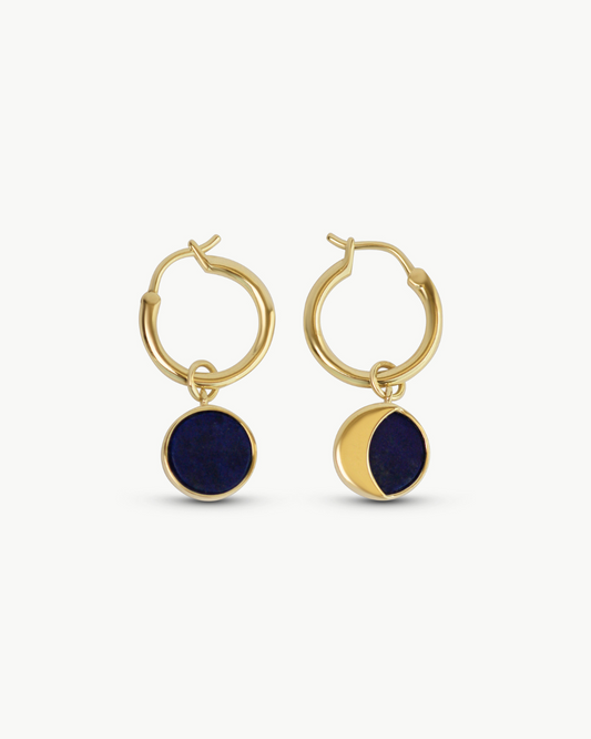 Night Sky Earrings with Lapis Lazuli