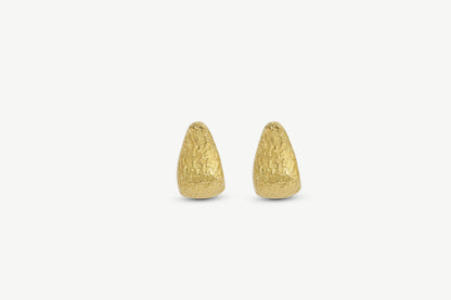 Dates Texture Drop Studs - Gold