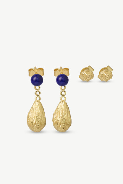 Dates Texture Ear Jacket Earrings
