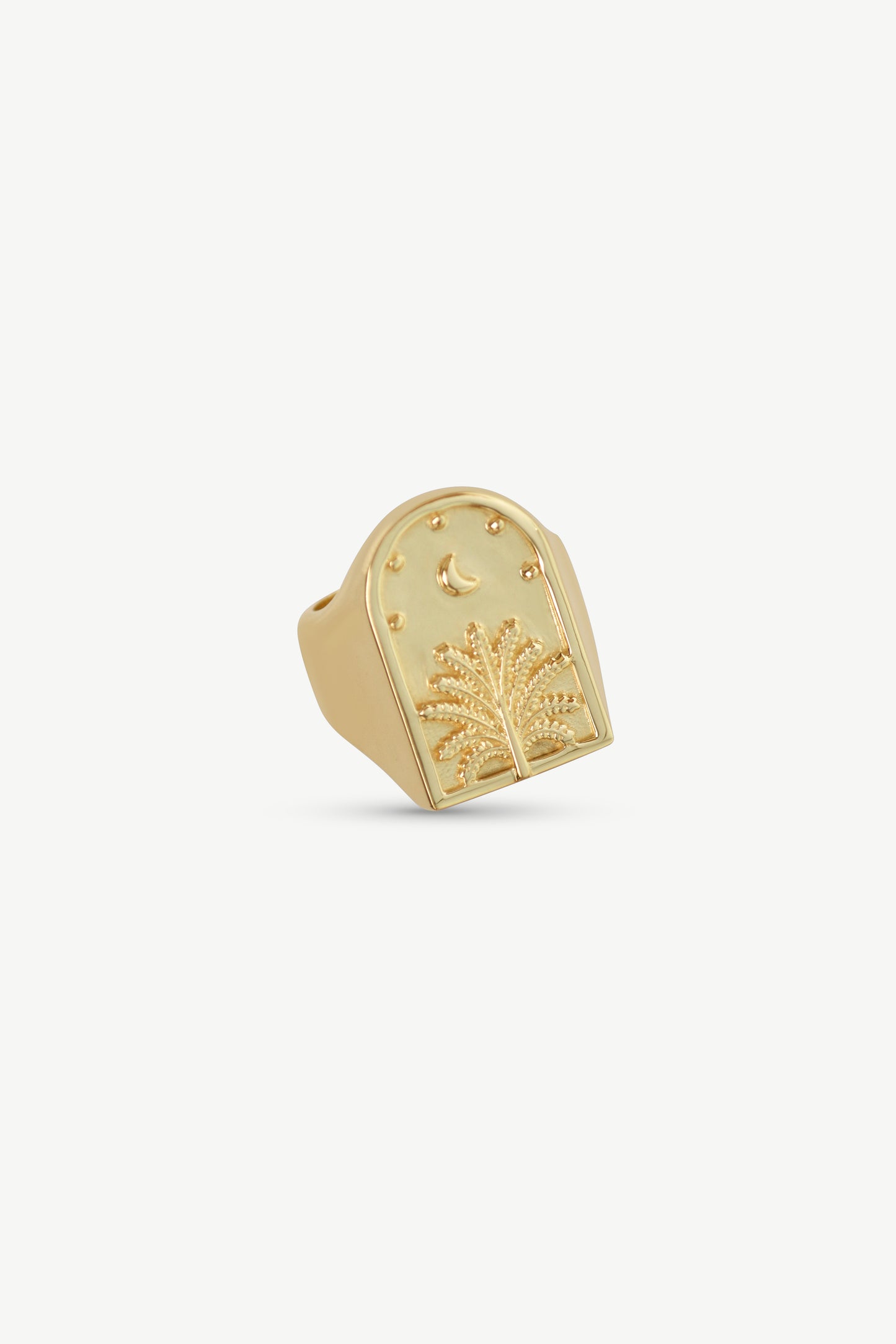 Arch Palm Tree Signet Ring