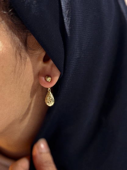 Dates Texture Ear Jacket Earrings